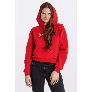 Mikina diesel f-reggy-hood-div sweat-shirt červená xxs