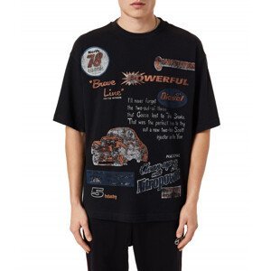 Tričko diesel t-balm-c1 t-shirt černá xxl