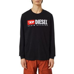 Tričko diesel t-just-ls-div t-shirt černá xl