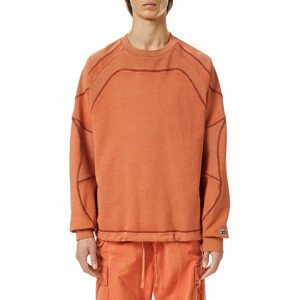 Mikina diesel s-ribal sweat-shirt oranžová s