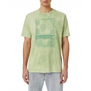 Tričko diesel t-just-c7 t-shirt zelená xxl