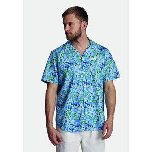 Košile la martina man shirt s/s printed poplin modrá l