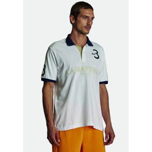 Polokošile la martina man polo s/s opened jersey bílá l