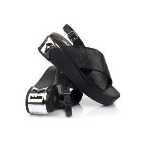 Sandále karl lagerfeld k-blok wedge cross strap sandal černá 37