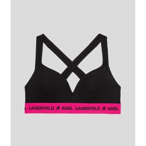 Spodní prádlo karl lagerfeld padded logo bra černá m