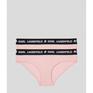 Spodní prádlo karl lagerfeld logo hipsters set 2-pack růžová l