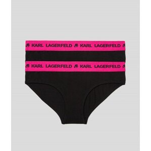 Spodní prádlo karl lagerfeld logo hipsters set 2-pack černá m