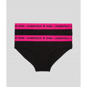 Spodní prádlo karl lagerfeld logo hipsters set 2-pack černá s