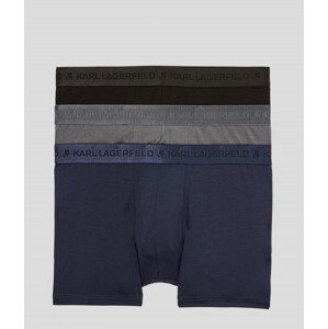 Spodní prádlo karl lagerfeld premium lyocell trunk set 3-pack modrá xs