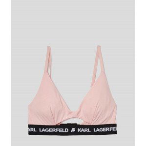 Spodní prádlo karl lagerfeld peephole logo bra růžová l