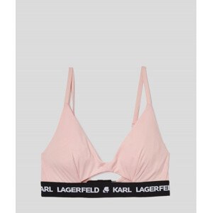Spodní prádlo karl lagerfeld peephole logo bra růžová m
