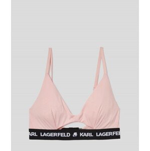 Spodní prádlo karl lagerfeld peephole logo bra růžová s