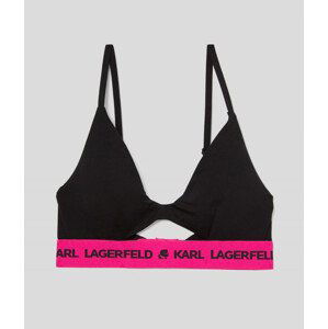 Spodní prádlo karl lagerfeld peephole logo bra černá l