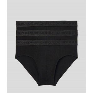 Spodní prádlo karl lagerfeld premium lyocell brief set 3-pack černá xs