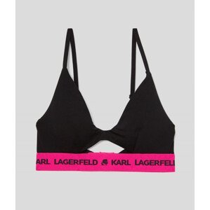 Spodní prádlo karl lagerfeld peephole logo bra černá s