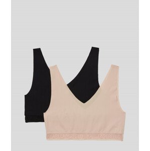 Spodní prádlo karl lagerfeld ultralight logo bralette set 2-pack šedá m