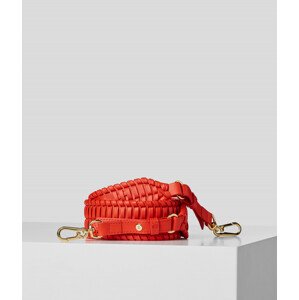 Popruh na kabelku karl lagerfeld leather whipstitch strap oranžová none