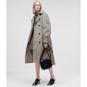 Kabát karl lagerfeld soft trench coat šedá s