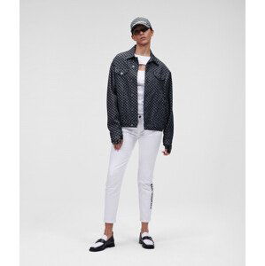 Bunda karl lagerfeld unisex monogram denim jacket modrá l