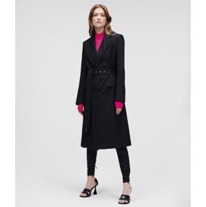 Kabát karl lagerfeld tailored feminine coat černá 38