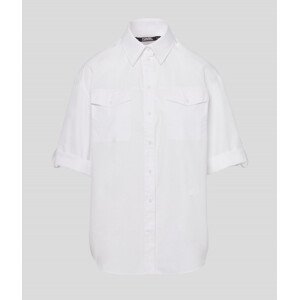 Košile karl lagerfeld klxav short slv blouse bílá 40