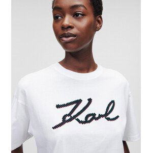 Tričko karl lagerfeld logo t-shirt bílá xs