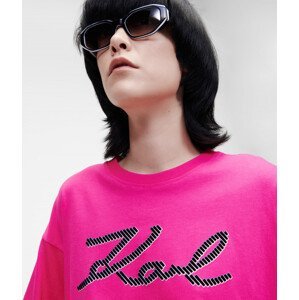 Tričko karl lagerfeld logo t-shirt růžová l
