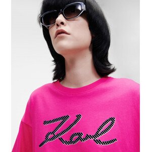 Tričko karl lagerfeld logo t-shirt růžová m