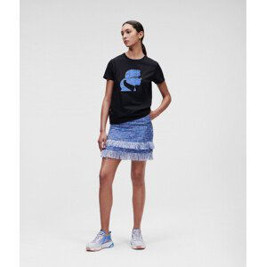 Tričko karl lagerfeld karl profile boucle t-shirt černá s