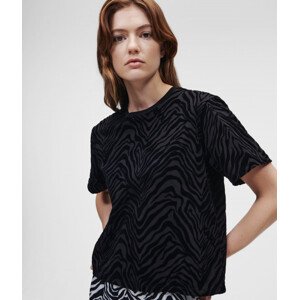 Tričko karl lagerfeld aop zebra t-shirt černá m