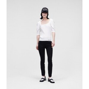 Top karl lagerfeld lightweight puffy slv top bílá m