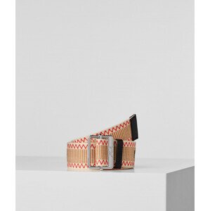 Opasek karl lagerfeld karl stripe webbing belt hnědá none