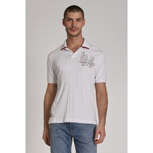 Polokošile la martina man polo s/s jersey jacquard bílá s