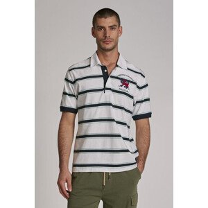 Polokošile la martina man polo s/s striped jersey bílá l