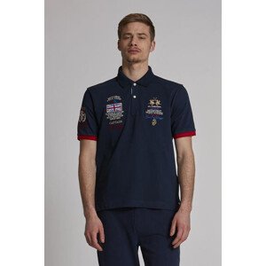 Polokošile la martina man polo s/s cotton jersey modrá xl