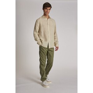 Kalhoty la martina man trousers cotton twill zelená s