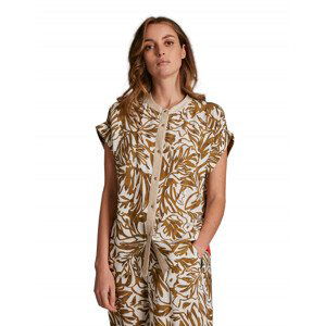 Košile la martina woman shirt s/s printed viscos hnědá 2