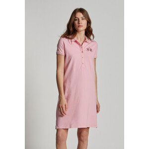 Šaty la martina woman polo dress s/s piquet st růžová 2