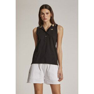 Polokošile la martina woman polo sleeveless piquet s černá 3