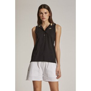 Polokošile la martina woman polo sleeveless piquet s černá 2