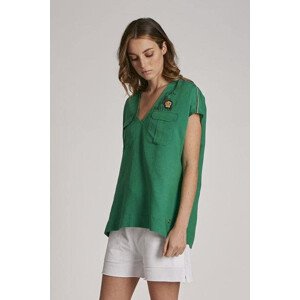 Halenka la martina woman blouse s/s viscose linen zelená 2