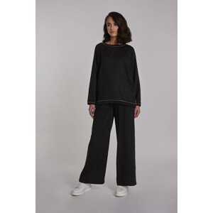 Kalhoty la martina woman trousers lyocell twill černá 2