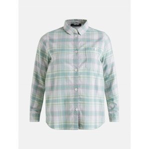 Košile peak performance w cotton flannel shirt zelená s