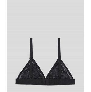 Spodní prádlo karl lagerfeld lace triangle bra černá s