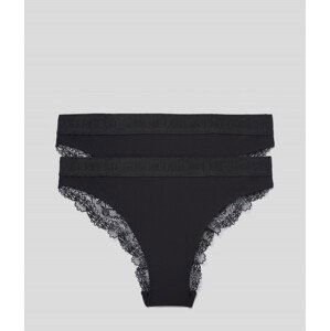 Spodní prádlo karl lagerfeld lace brief set 2-pack černá l