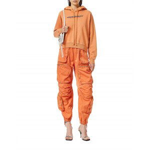 Mikina diesel f-reggy-hood-ind sweat-shirt oranžová s