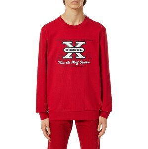 Mikina diesel s-ginn-k25 sweat-shirt červená m
