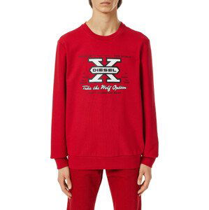 Mikina diesel s-ginn-k25 sweat-shirt červená l