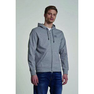 Mikina la martina man fleece full zip hooded cot šedá xl