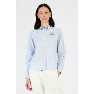 Košile la martina woman shirt l/s striped cotton modrá 5